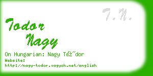 todor nagy business card